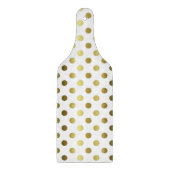 Gold Polka Dots Glass Cutting Board Snijplank (Voorkant)