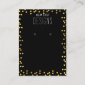 Gold Polka Dots Glitter Earling Display Card Visitekaartje (Voorkant)