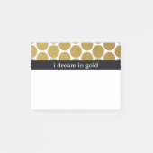 Gold Polka Dots Ik droom in goud Post-it® Notes (Voorkant)
