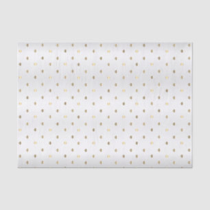 Gold Polka Dots op een witte achtergrond  Tissuepapier