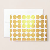 Gold Polka Dots op White Happy Birthday Folie Kaarten (Voorkant met envelop)
