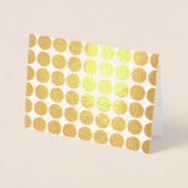 Gold Polka Dots op White Happy Birthday Folie Kaarten (Voorkant)