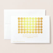 Gold Polka Dots op White Happy Birthday Folie Kaarten (Met envelop)