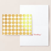 Gold Polka Dots op White Happy Birthday Folie Kaarten (Display)