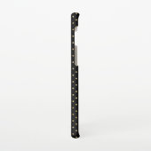 Gold Polka Dots Patroon Monogram Initiaal Zwart Samsung Galaxy Hoesje (Linkerkant)
