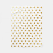 Gold Polka Dots Pattern Fleece Deken (Voorkant)