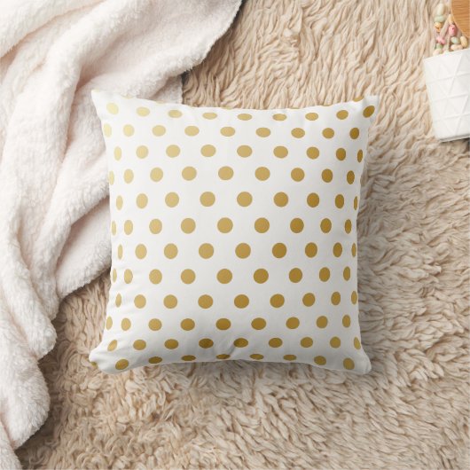 Gold Polka Dots Pattern Kussen (Deken)