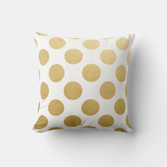 Gold Polka Dots Pillow Kussen (Voorkant)