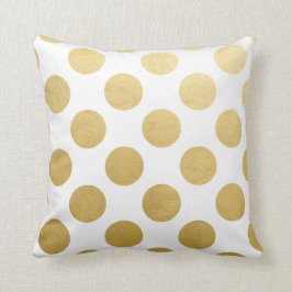 Gold Polka Dots Pillow Kussen
