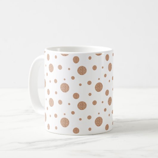 Gold polka dots servetten koffiemok (Voorkant links)