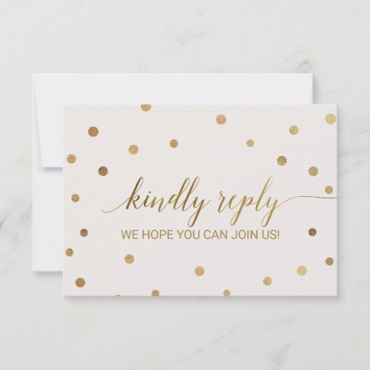 Gold Polka Dots Song Request RSVP (Voorkant)