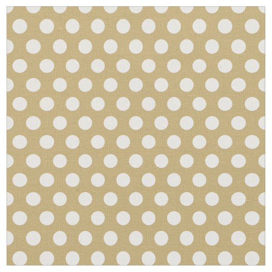 Gold Polka Dots Stof (Close Up)