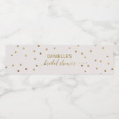 Gold Polka Dots Vrijgezellenfeest Waterfles Etiket (Enkel label)