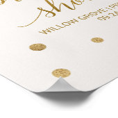 Gold Polka Dots Vrijgezellenfeest Welkom Poster (Hoek)