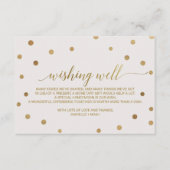 Gold Polka Dots Weddenschap Informatiekaartje (Voorkant)