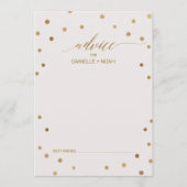 Gold Polka Dots Wedding Advieskaart (Voorkant)