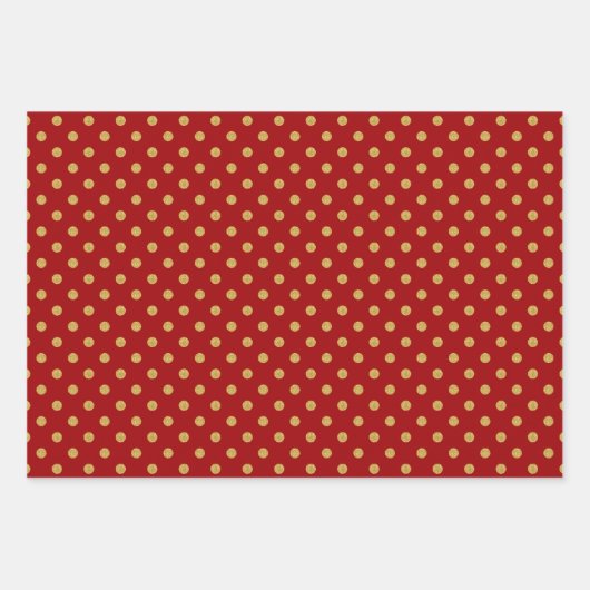 Gold polka patroon aangepaste achtergronden inpakpapier vel (Voorkant 3)