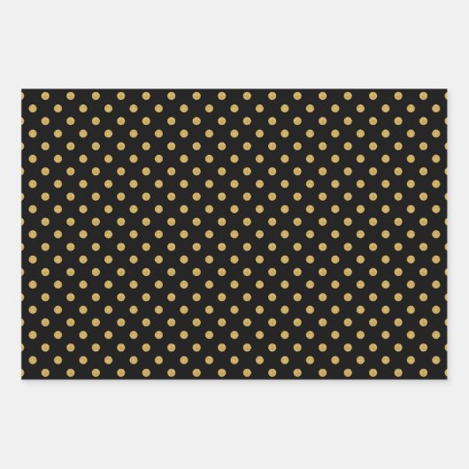 Gold polka patroon aangepaste achtergronden inpakpapier vel (Voorkant 2)