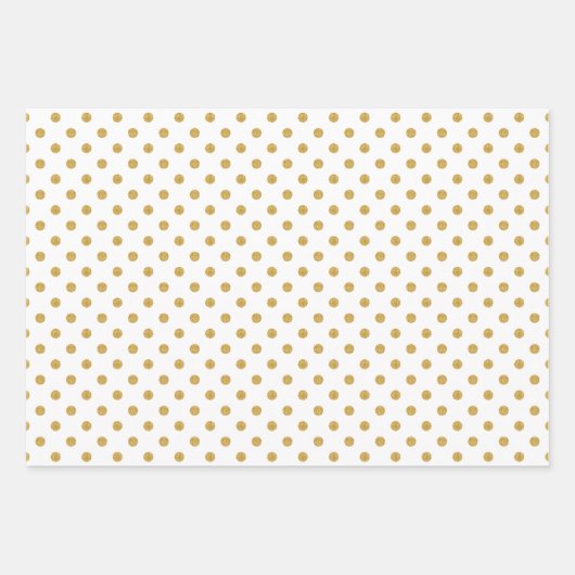 Gold polka patroon aangepaste achtergronden inpakpapier vel (Voorkant)
