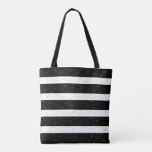 Gold Polka-stippen & Black & White Stripes Pattern Tote Bag (Achterkant)