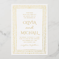 Gold polka stipt bruiloft. Elegant eenvoudige geom