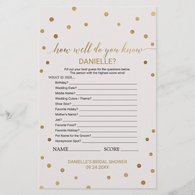 Gold Polka weet hoe goed je het spel kent (Voorkant)