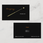 Gold Pool Cue Visitekaartje (Voorkant / Achterkant)