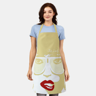 Gold Pop Art  dameszonnebrillen Rode Lippen Schort