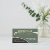 Gold Power Washer Druk groen reinigen Visitekaartje (Staand voorkant)