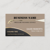 Gold Power Washer Druk reinigingsbeige Visitekaartje (Voorkant)