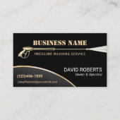 Gold Power Washer Pressure Washuis reinigen Visitekaartje (Voorkant)