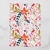 Gold Ppress Bold Elegance kerstrand Foto Folie Feestdagenkaart (Achterkant)