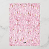 Gold Ppress LOVE PEACE JOY Grey Foto Folie Feestdagenkaart (Achterkant)