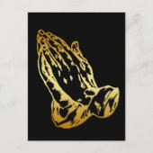 GOLD PRAYING HANDS BRIEFKAART (Voorkant)