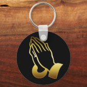 GOLD PRAYING HANDS SLEUTELHANGER (Voorkant)
