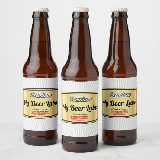 Gold Premium-bierlabel Bier Etiket (Flessen)
