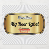 Gold Premium-bierlabel Bier Etiket (Enkel label)