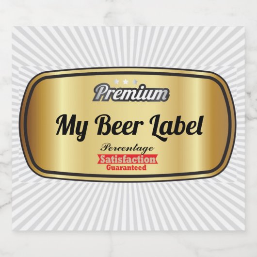 Gold Premium-bierlabel Bier Etiket (Enkel label)