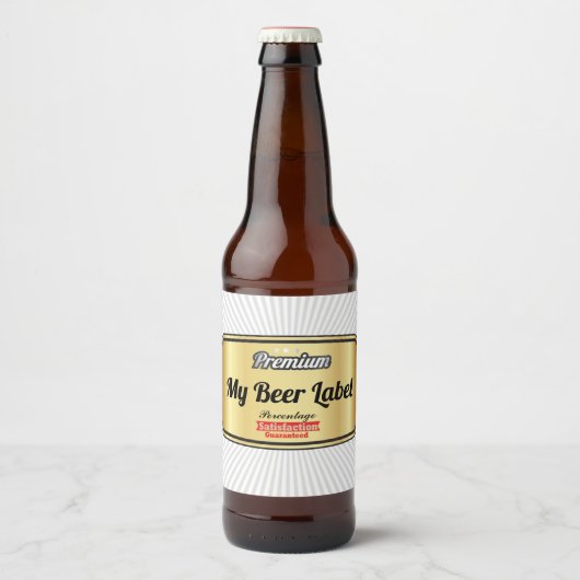 Gold Premium-bierlabel Bier Etiket (Voorkant)