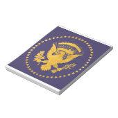 Gold Presidentiële zegel op blauwe grond Notitieblok (Linkerzijde)