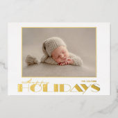 Gold Prettige feestdagen foto (Voorkant)