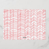 GOLD Prettige feestdagen Red Gradient kerstfoto (Achterkant)