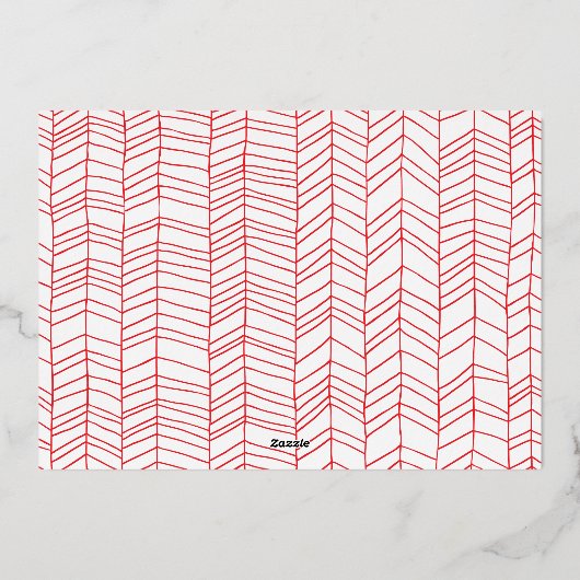 GOLD Prettige feestdagen Red Gradient kerstfoto (Achterkant)