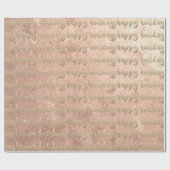 Gold Prettige feestdagen Script Blush Pink Rose Cadeaupapier (Vlak)
