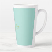 Gold Prickly Cactus Doodle-gepersonaliseerd Latte Mok (Rechts)