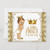 Gold Prince-Baby shower Kaart (Voorkant)
