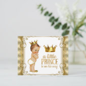 Gold Prince-Baby shower Kaart (Staand voorkant)