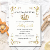 Gold Prince Baby shower Uitnodiging - Gepersonalis