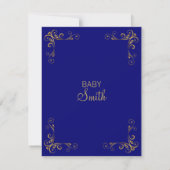 Gold Prince Baby shower Uitnodiging - Gepersonalis (Achterkant)