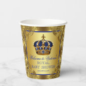 Gold Prince Crown Baby shower papieren bekers (Achterkant)